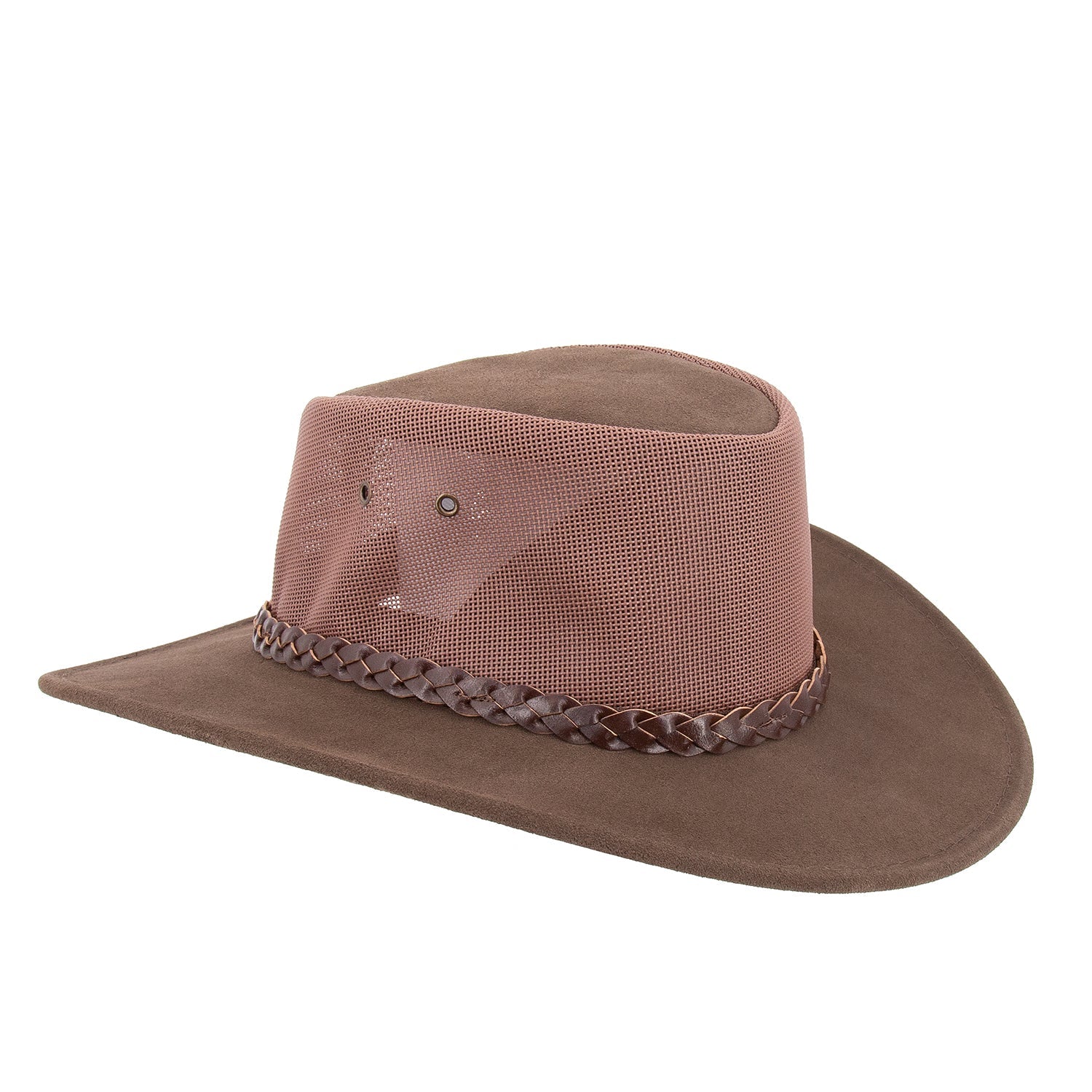 Australischer Wildlederhut Outdoorhut Rangerhut Jacaru Wanderhut geflochtenes Hutband Summer Breeze Sonnenschutz Anglerhut Outbacker 