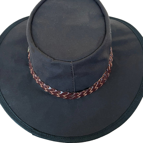 Lederhut Cowboyhut Jacaru 
Sonnenschutzhut  Lederhut mit geflochtenem Hutband
