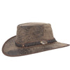 Lederhut Australischer Lederhut Cowboyhut knautschbarer Hut Jacaru 
Kängurulederhut Travellerhut 
stonewash Känguruleder Cowboyhut 