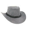 Australischerlederhut Känuruleder Outoorhut Damenhut Herrenhut Westernhut Cowboyhut geflochtenem Leder-Hutband.Stonewash Färbung