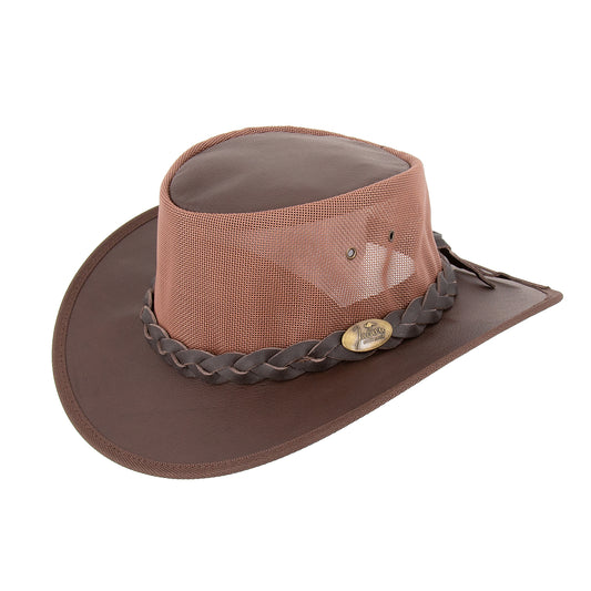 Lederhut Australischer Lederhut Cowboyhut Jacaru 
Kängurulederhut Travellerhut  
Wanderhut Sonnenschutzhut Lederhut mit gefochtenem Hutband