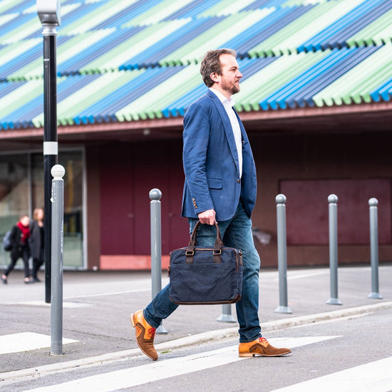 #Canvas #Gewachst #Leder #Laptoptasche #Vintage #Reisetasche #Wasserfest #Robust #Handgepäck #Tasche #15Zoll