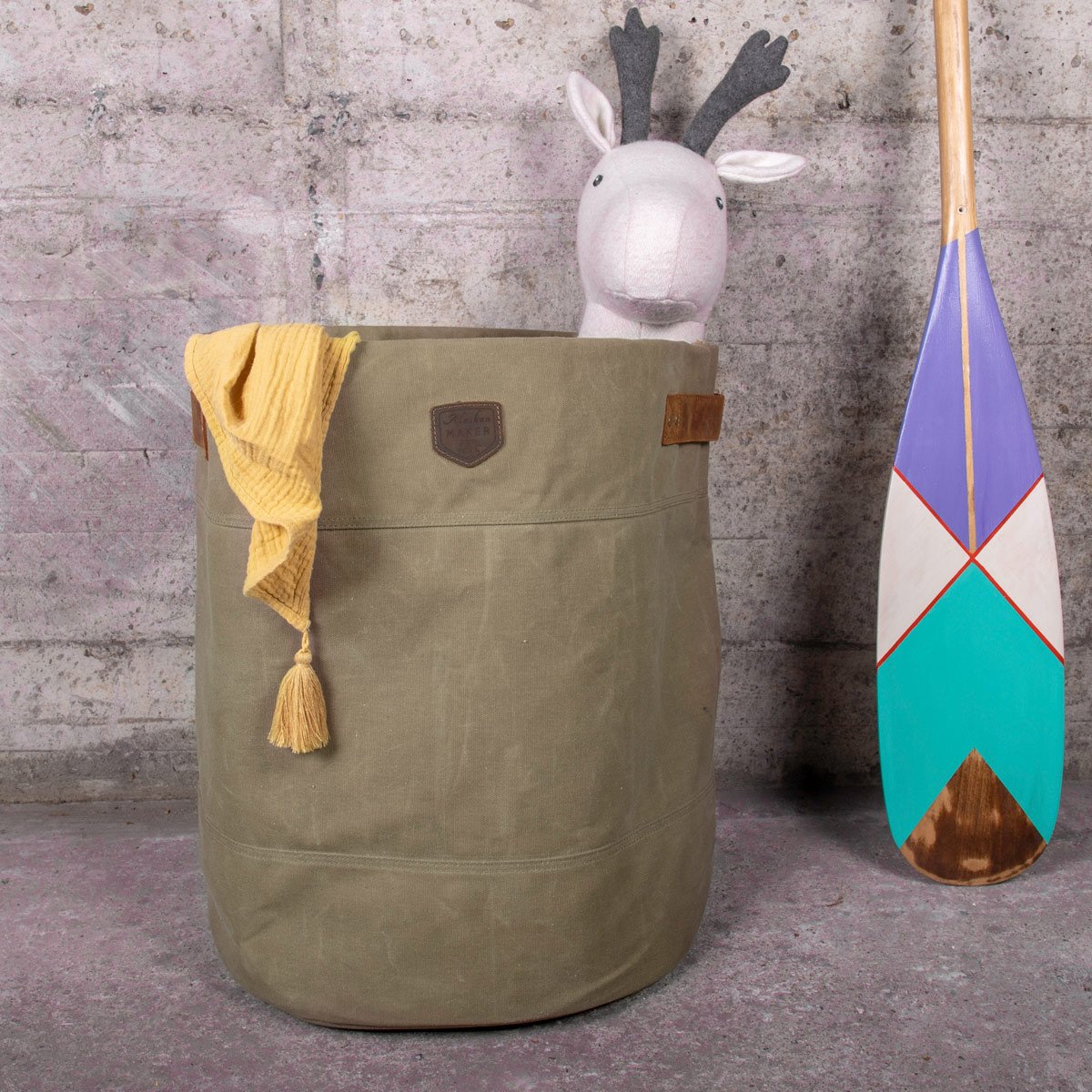 Aufbewahrungskorb Holz Korb Holztasche Aufbewahrungs Tasche Aufbewahrungskorb für alles Großer aufbewahrungskorb aufbewahrungstasche Aufbewahrungs Tasche aus Gewachstem Canvas 