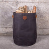 Aufbewahrungskorb Holz Korb Holztasche Aufbewahrungs Tasche Aufbewahrungskorb für alles Großer aufbewahrungskorb aufbewahrungstasche Aufbewahrungs Tasche aus Gewachstem Canvas 