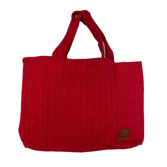 Schultertasche Schultasche Tasche mit Strick Umhängetasche Einkaufstasche Markttasche Shopper 