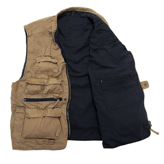 Westen Outdoorweste Freizeitweste gewachste Weste Waldweste Jagdweste Herrenweste Frauenweste Weste mit vielen Taschen 