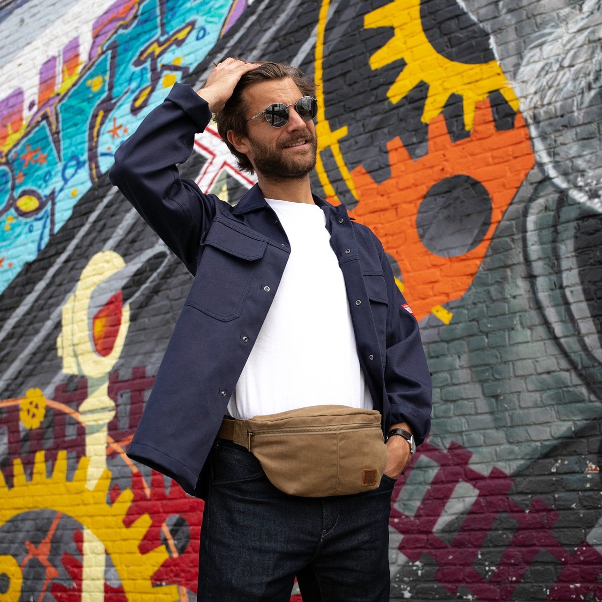 #SlingBag #Canvas #Gewachst #Wasserfest #Vintage #Crossbody #Tasche #Outdoor #Reise #Kompakt