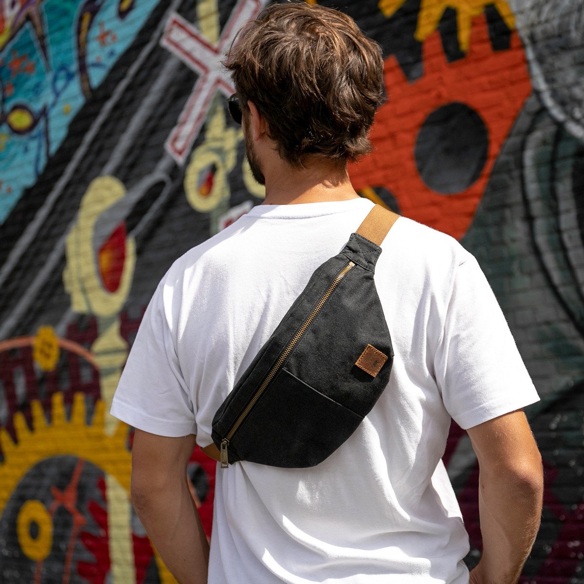 #SlingBag #Canvas #Gewachst #Wasserfest #Vintage #Crossbody #Tasche #Outdoor #Reise #Kompakt