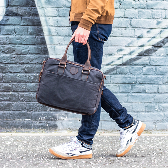 #Canvas #Gewachst #Leder #Laptoptasche #Vintage #Reisetasche #Wasserfest #Robust #Handgepäck #Tasche #15Zoll