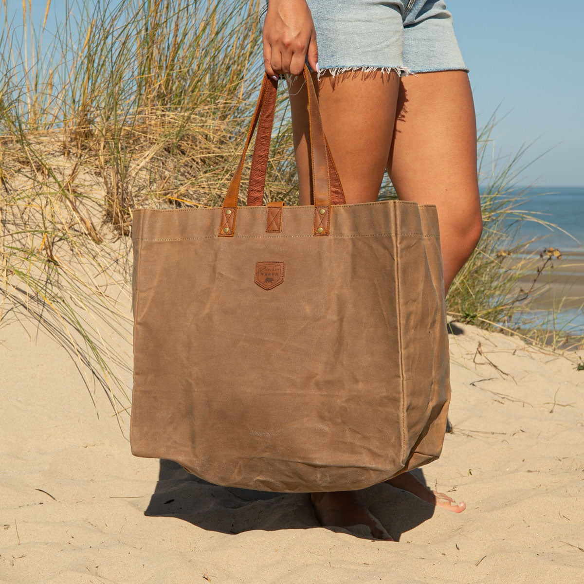 gewachste Baumwolle Shopper Einkaufstasche Strandtasche Alltagstasche Tasche für alles  gewachste Tasche gewachste baumwolltasche 