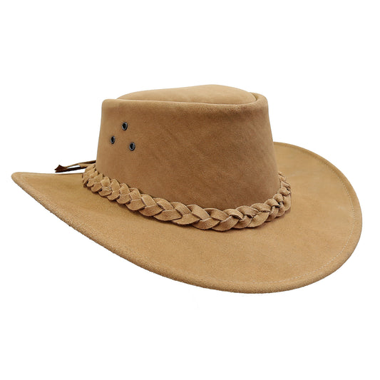 Allwetter Cowboy Lederhut für Kinder
Wind und Wetterhut  Wildlederhut Wanderhut Strandhut Sonnenhut 