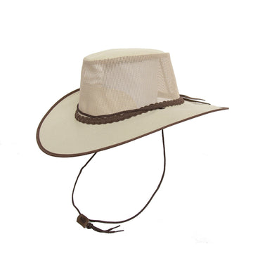 Wanderhut Gartenhut Sonnenhut Cowboyhut Baumwollhut mit Netzeinsatz knautschbarer Hut
Australischer Canvas Sommerhut