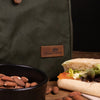 Lunchbag – isolierte Vintage-Lunch-Tasche aus gewachstem Canvas & Leder