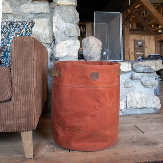 Aufbewahrungskorb Holz Korb Holztasche Aufbewahrungs Tasche Aufbewahrungskorb für alles Großer aufbewahrungskorb aufbewahrungstasche Aufbewahrungs Tasche aus Gewachstem Canvas 