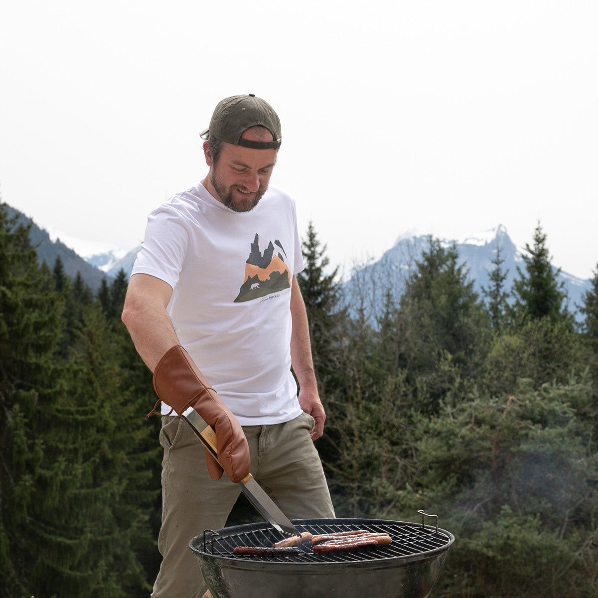 Ofen und Grillhandschuh BBQ Handschuh grillen Holzofen Handschuh Leder Ofenhandschuh Grillleder Handschuh 