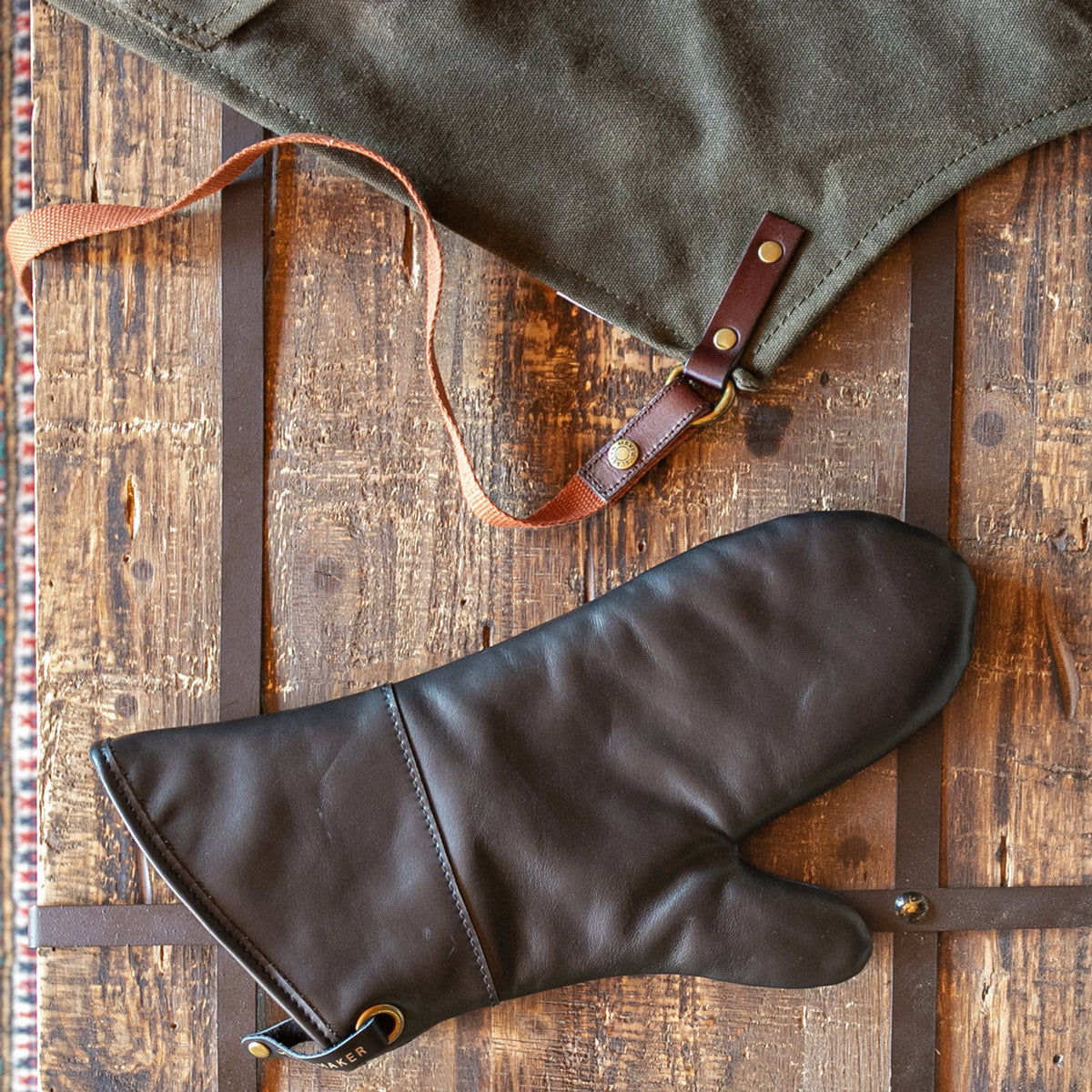 Ofen und Grillhandschuh BBQ Handschuh grillen Holzofen Handschuh Leder Ofenhandschuh Grillleder Handschuh 