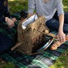 Kühltaschen-Rucksack für Wandern & Picknick – 17 L | Robustes Canvas & Leder