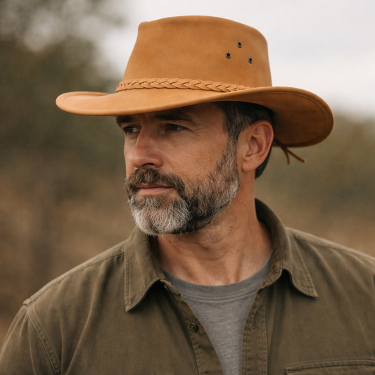 Allwetter Leder Cowboyhut UPF 50+ | Outdoor Hut Damen & Herren | Made in Australia