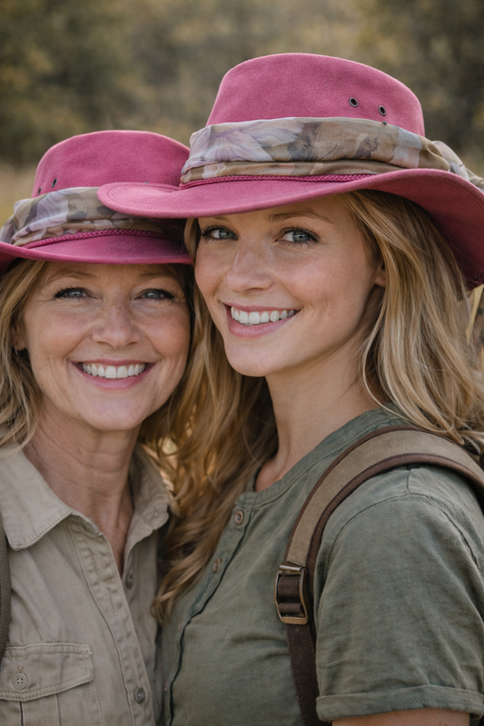 Damen Cowboyhut in Wildleder-Optik – wasserfest, kühlend, UPF 50+