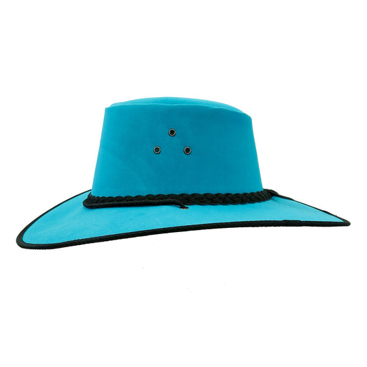 Sonnenhut Strandhut Karnevalshut Festivalhut formstabiler Hut veganes Leder SONNENSCHUTZFAKTOR Outbakkers 