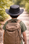 Kinder Lederhut Outdoor – Australian Hut aus Echtleder mit breiter Krempe & UV-Schutz