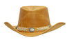 Kinder Cowboyhut aus Leder – Australischer Outback Hut mit Flechtband – robust & stylisch