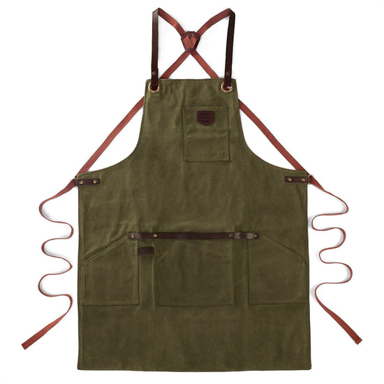 #Lederschürze #Canvas #Vollnarbenleder #Gewachst #Handwerk #Wasserabweisend #Schürze #Grillschürze #Werkstatt #Unisex #Langlebig