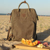 Kühltaschen-Rucksack für Wandern & Picknick – 17 L | Robustes Canvas & Leder