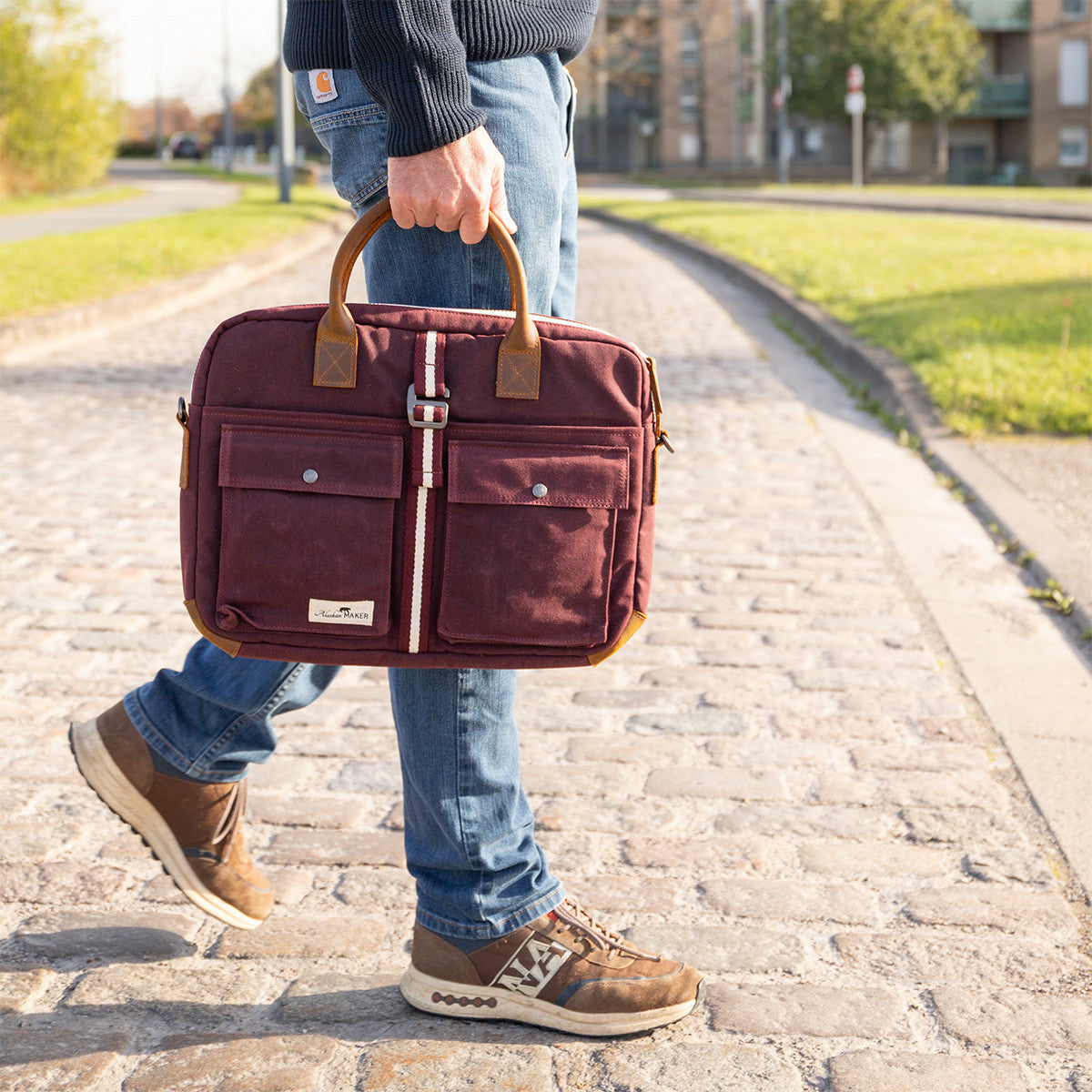 #Nachhaltig #Recycelt #Canvas #Laptoptasche #Wasserfest #Umweltfreundlich #Upcycling #15Zoll #KENAÏ #MinimalDesign