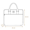 Laptop Tasche Anchorage aus gewachstem Canvas mit Lederaplikationen