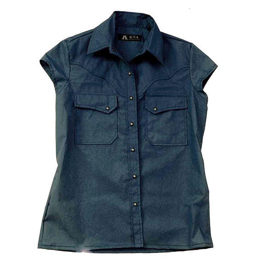 Leichte Damenbluse Freizeitbluse Freizeithemd Westernhemd Westernbluse Safaribluse  Damenbluse ohne Ärmel Westenbluse 