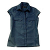 Leichte Damenbluse Freizeitbluse Freizeithemd Westernhemd Westernbluse Safaribluse  Damenbluse ohne Ärmel Westenbluse 