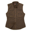 Leichte Damenbluse Freizeitbluse Freizeithemd Westernhemd Westernbluse Safaribluse  Damenbluse ohne Ärmel Westenbluse 
