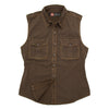 Leichte Damenbluse Freizeitbluse Freizeithemd Westernhemd Westernbluse Safaribluse  Damenbluse ohne Ärmel Westenbluse 