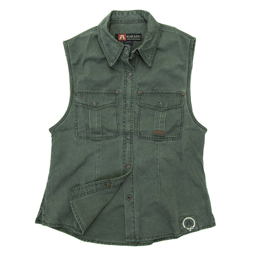 Leichte Damenbluse Freizeitbluse Freizeithemd Westernhemd Westernbluse Safaribluse  Damenbluse ohne Ärmel Westenbluse 