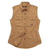 Leichte Damenbluse Freizeitbluse Freizeithemd Westernhemd Westernbluse Safaribluse  Damenbluse ohne Ärmel Westenbluse 