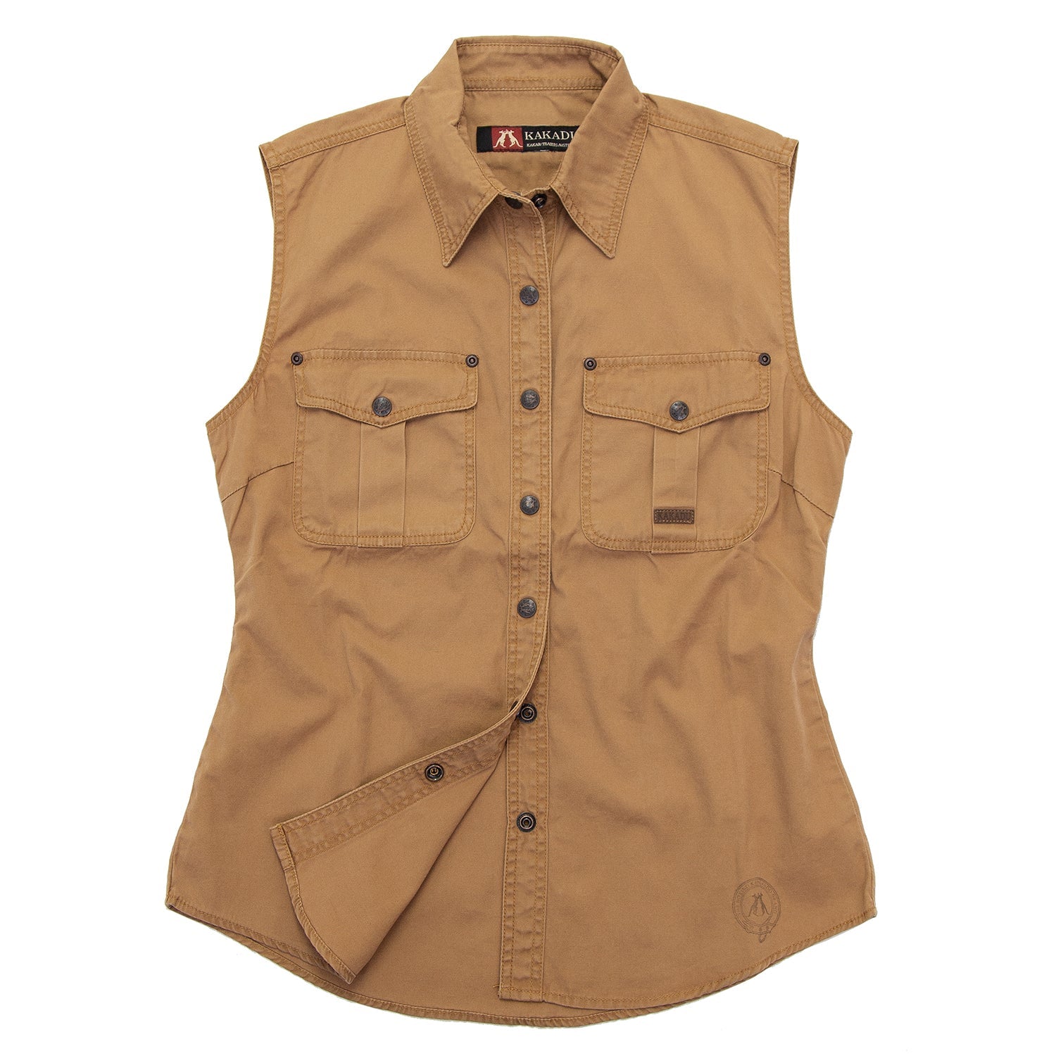 Leichte Damenbluse Freizeitbluse Freizeithemd Westernhemd Westernbluse Safaribluse  Damenbluse ohne Ärmel Westenbluse 