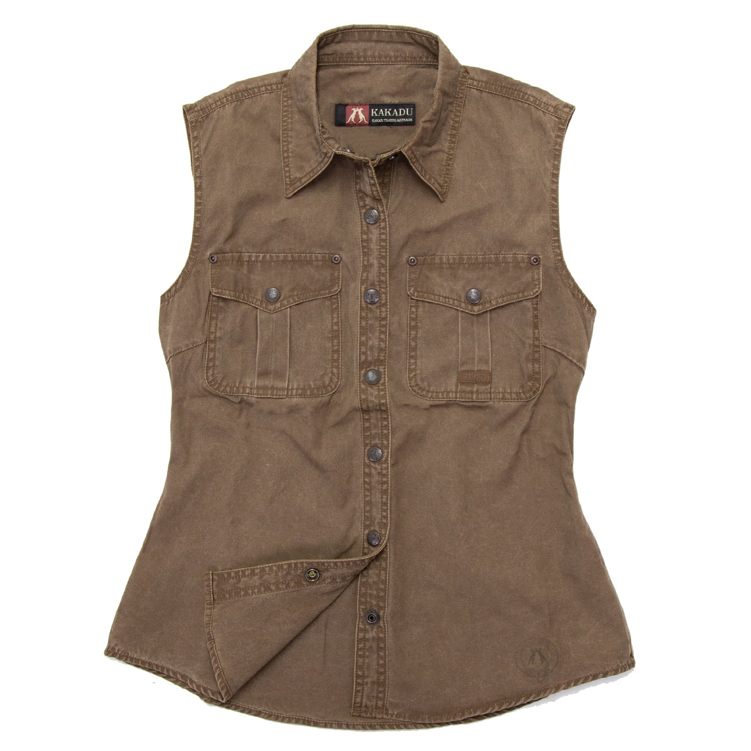 Leichte Damenbluse Freizeitbluse Freizeithemd Westernhemd Westernbluse Safaribluse  Damenbluse ohne Ärmel Westenbluse 