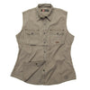 Leichte Damenbluse Freizeitbluse Freizeithemd Westernhemd Westernbluse Safaribluse  Damenbluse ohne Ärmel Westenbluse 