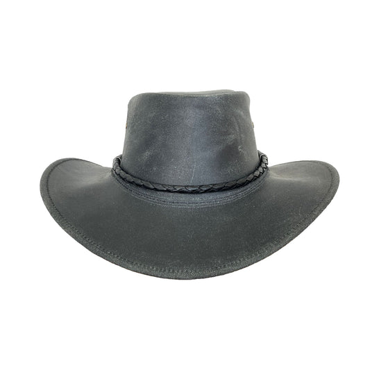 William Junior- Kinder Lederhut in schwarz, tobacco & braun- Kinnband inklusive