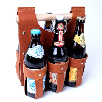 bierhandtasche bierhandtasche flaschenhalter fahrradtasche männergeschenk leder lederflaschenhalter flaschenträger flaschentasche männerhandtasche flaschenträger ferdinand und pietz 6erpack fahrradflaschenhalter