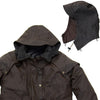 Abnehmbare Kapuze Wachsjacken Kapuze Wachsmantel Oilskin jacken Babour jacken 