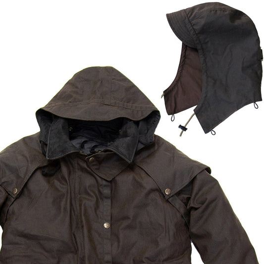 Abnehmbare Kapuze Wachsjacken Kapuze Wachsmantel Oilskin jacken Babour jacken 