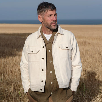 The Drivers Jacket aus Baumwoll-Halbpanamagewebe hergestellt in Großbritannien (Kopie)