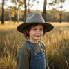 Australischer Kinder Cowboyhut aus weichem Wildleder in hellblau Größe 54-55 cm