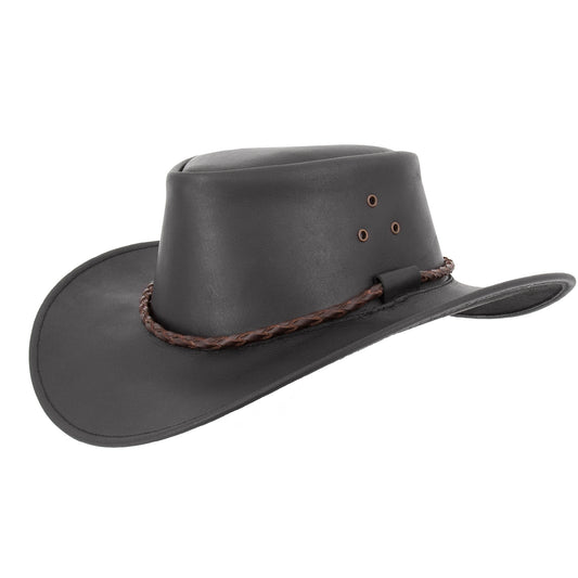 Outdoor Cowboy Leder-Hut Jacura Trekkinghut Wanderhut Australischer  Hut Sonnenschutzhut Robuster Allwetterhut Outbacker 