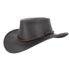 Outdoor Cowboy Leder-Hut Jacura Trekkinghut Wanderhut Australischer  Hut Sonnenschutzhut Robuster Allwetterhut Outbacker 