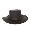 Outbacker Terry Nubukleder Hut – Schwarz & Braun