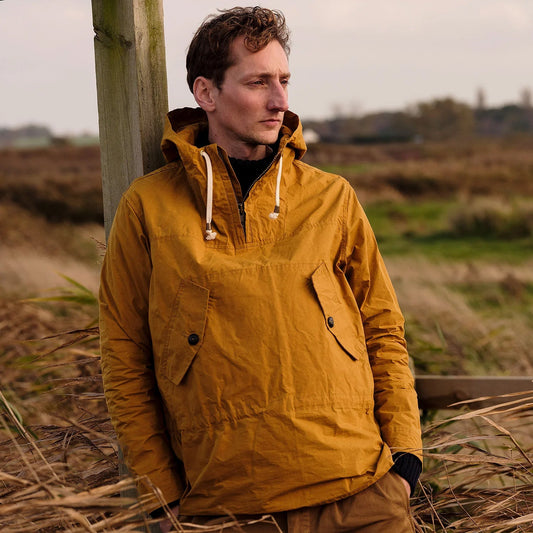 The Hooded Smock- gewachste Überziehjacke hergestellt in Groß Britannien