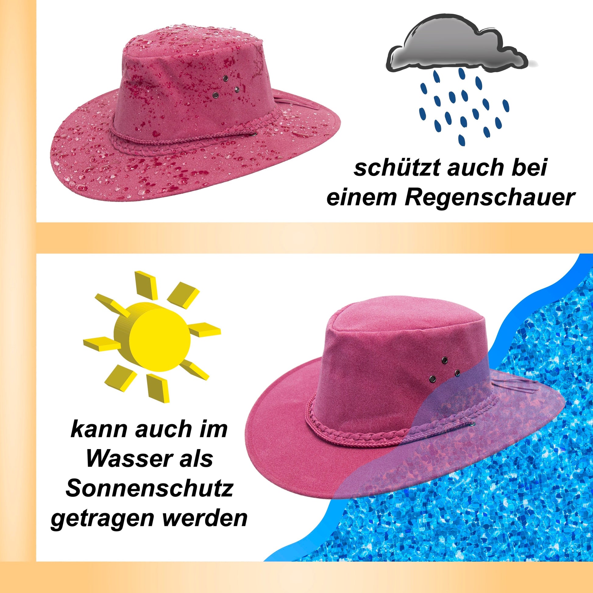 Wildelderotik Formbar Cowboy-Hut Cowgirl-Hut Herren-Hut Damen-Hut Sonnen-Hut Sommer-Hut Strand-Hut Festival Karneval Sonnenschutzaustralien-hut australische-hüte cowboy-hut leder-hut känguru-hut leder-hut für männer leder-hut für frauen wetter-hut wassera